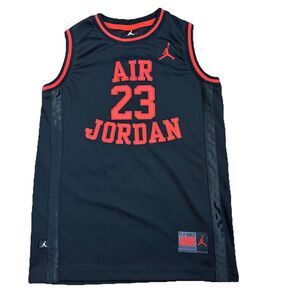 Air Jordan Michael Jordan 23 Pullover Sleeveless Jersey Black / Neon Red Youth M